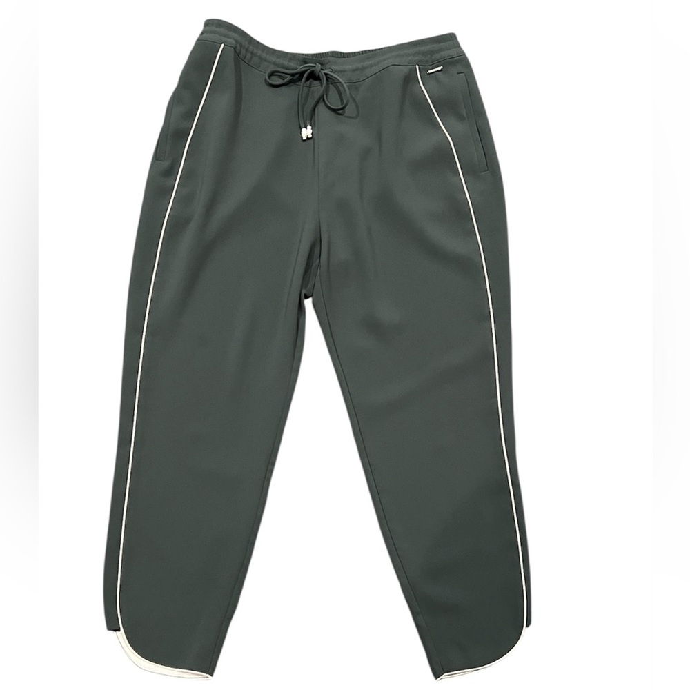 Ted Baker London: Olive Green Joggers/Pants with Beige Trim Size 4